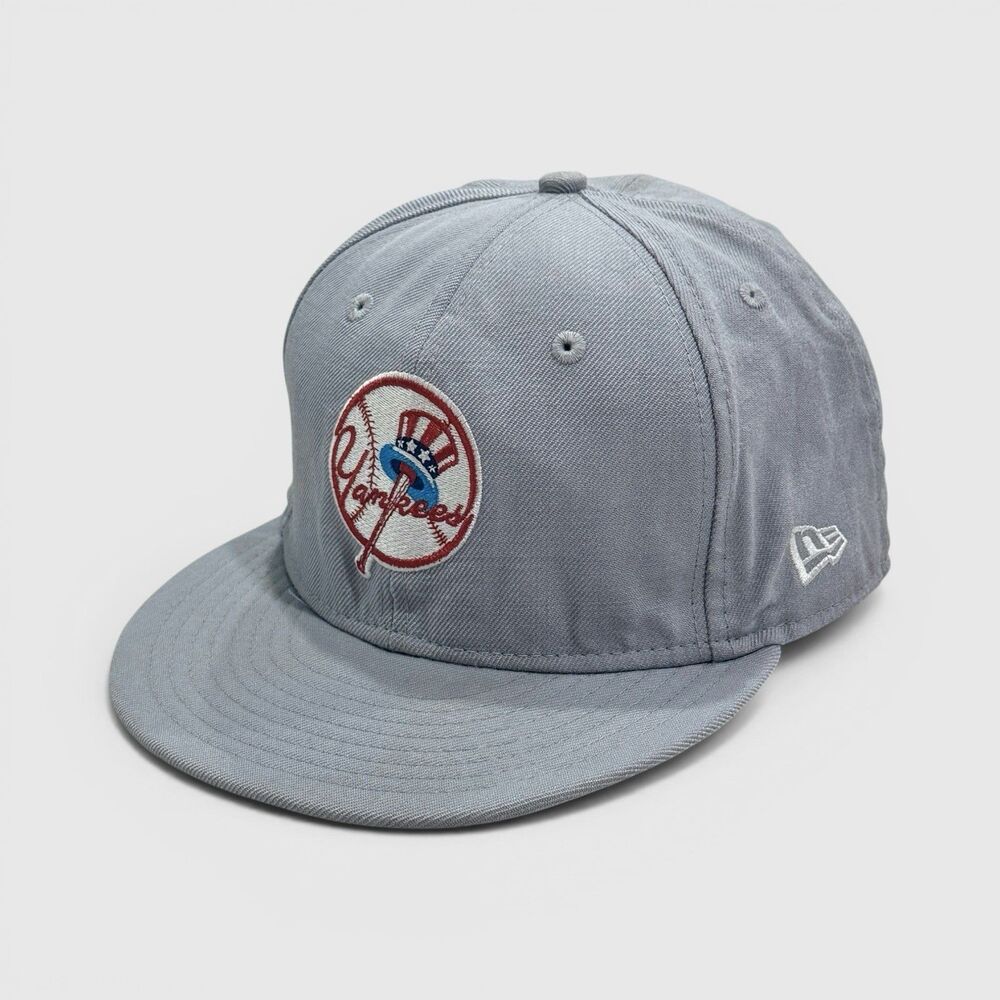 New York Yankees Cooperstown Wool Hat New Era Fitted Hat Mens Size 7 7/8